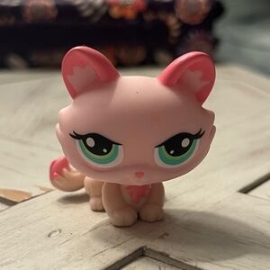 authentic littlest pet shop #1345 - pink cat